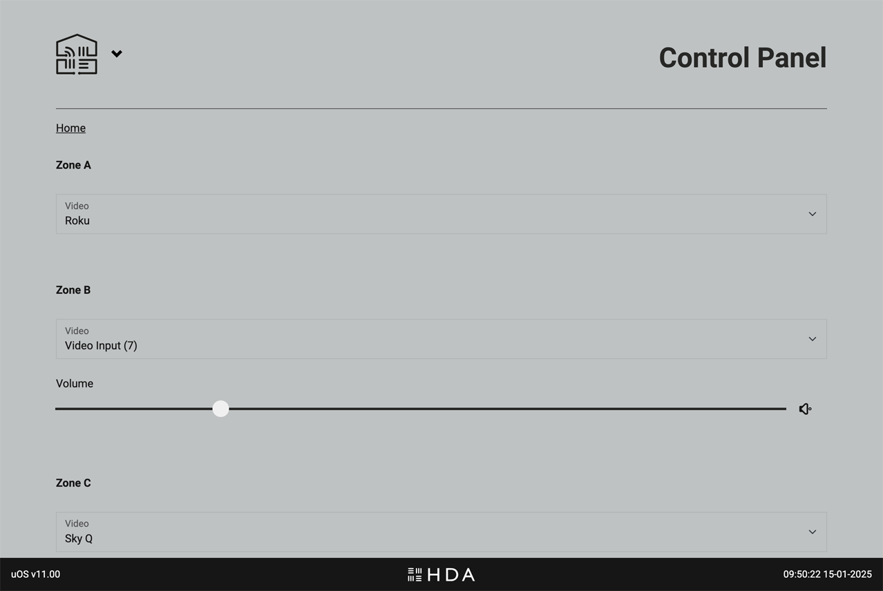 uOS Control Panel